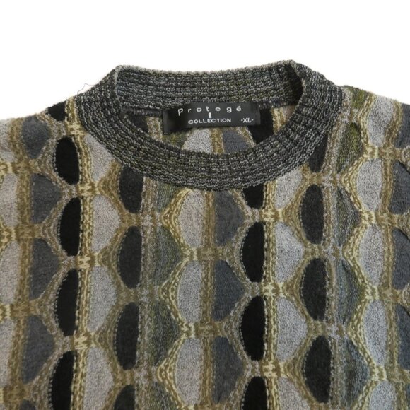 Protege Vintage 3D Knit Crewneck Sweater Mens XL - Picture 4 of 6